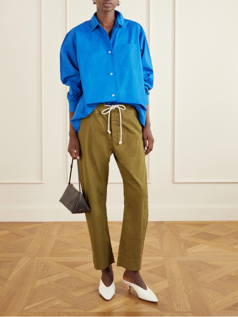 JAMIE HALLER
The Rope Tie cotton wide-leg pants - medium